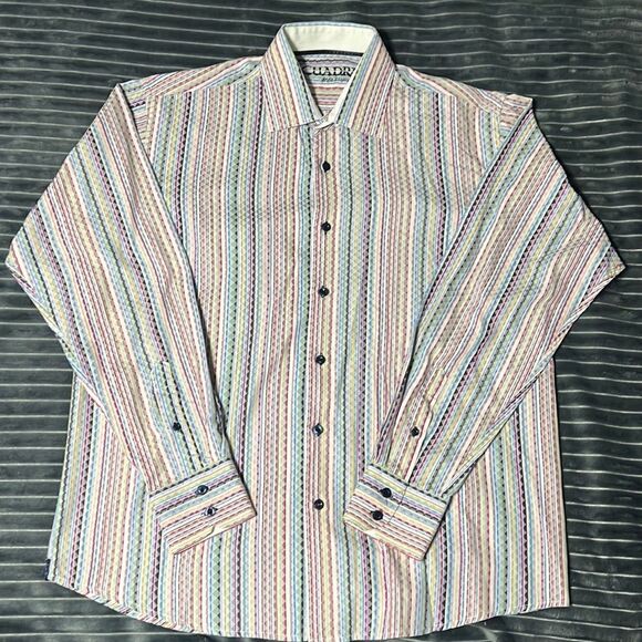 🔥🔥 CUADRA STPLE LEGACY High End Quality Button Down Shirt - PERFECT - Sz Lg - Picture 1 of 11